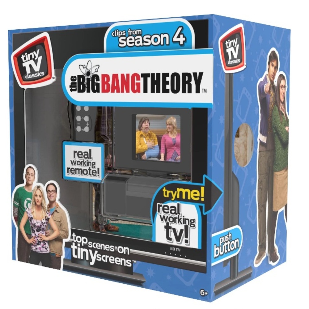 NEW✨ Tiny TV Classics Big Bang Theory Miniature Working Television & Remote